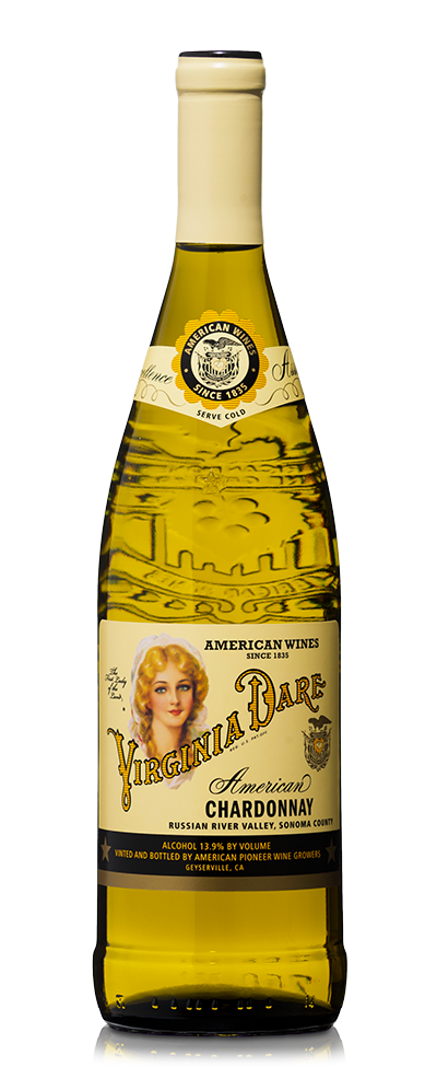 @Bottle of Virginia Dare Chardonnay.